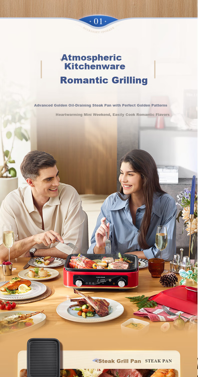 Morphyrichards 4th Generation Multi-Functional 6L Electric Hot Pot Steamer Cooker MR9288 Red 12