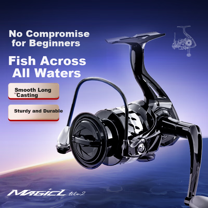 Handing Fishing Reel Spinning Reel Metal Sea Rod Lure Rock Fishing Micro Fishing Reel 2nd Generation (Black) Model 3000