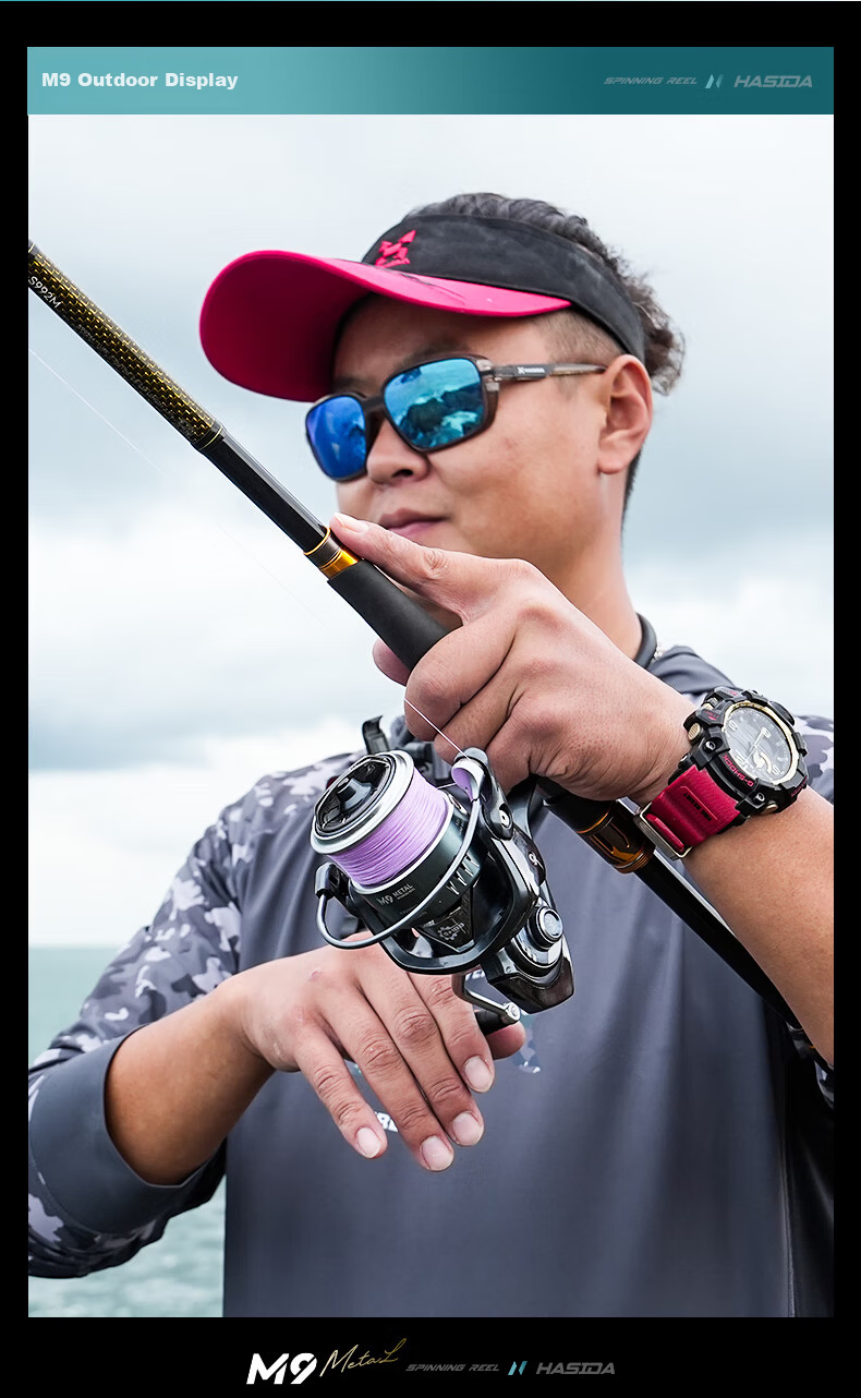 HISTAR M9 Full Metal Saltwater Spinning Reel Lure Fishing Reel Long Cast 6000 Series 11