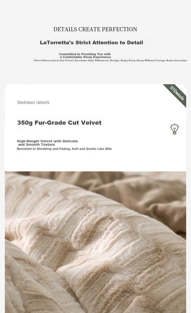 La Torretta High-Weight Milk Velvet Squirrel Fur Bedding Set, Winter Thickened Flannel Duvet Cover And Bed Sheet, Standard Size 1.8 7