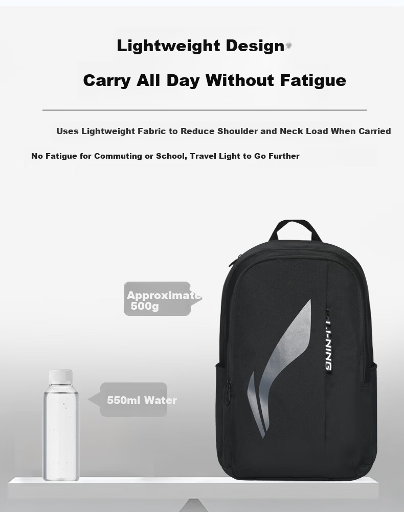 LI-NING Large Capacity Backpack for Middle School, High School, and College Students, Sports Outdoor Travel Laptop Bag for Men 10