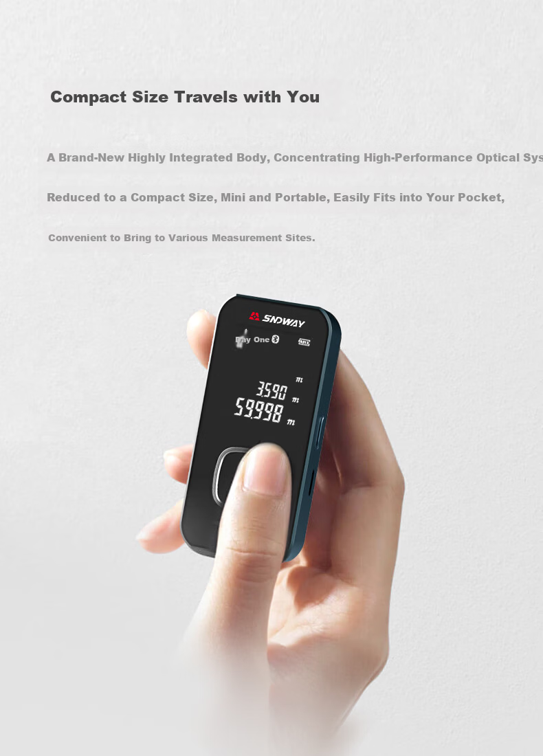 Shendawei Laser Distance Meter Infrared Room Measuring Instrument Lithium Electronic Ruler Measurement Tool Mini Exquisite Aluminum Alloy SW-24A 4