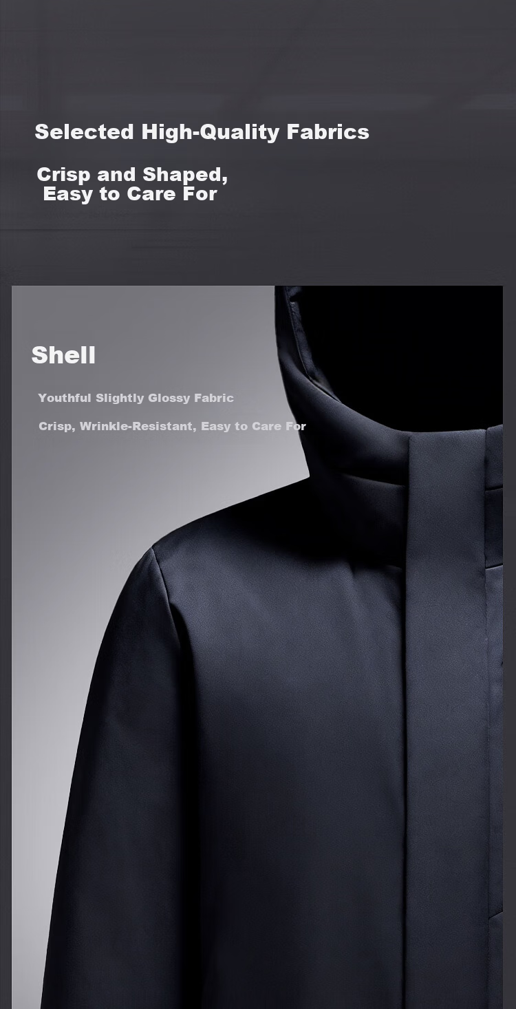 BOSIDENG Off-Season Men's Thickened Hooded Loose Mid-Length Business Versatile Mall-Style Down Jacket 4