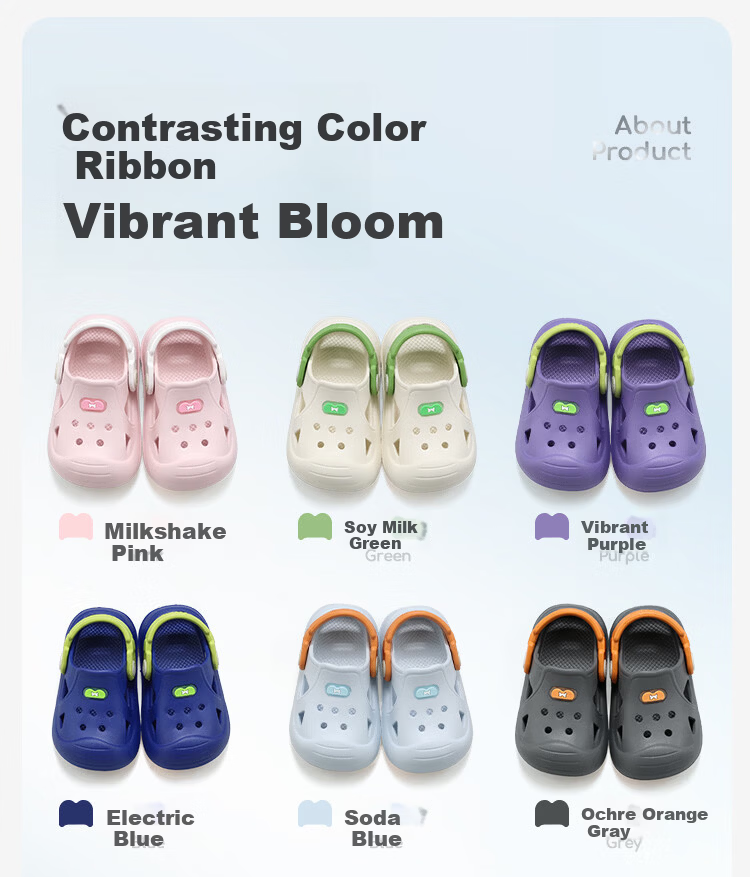 Mutong Kids Slippers Size 26 Summer Toddler Toe-Protective Clog Boys Soft Sole Outdoor Beach Shoes Girls Electric Blue 160 1