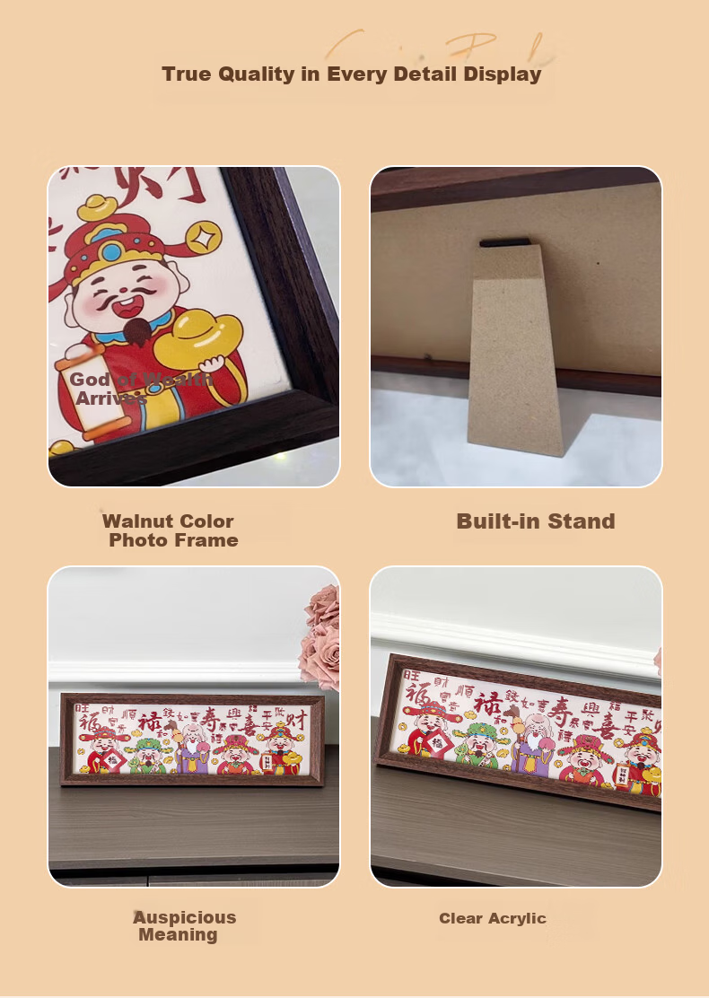 Kongsheng Five Blessings Doorway Decoration Prosperity Fortune Happiness Longevity Housewarming Gift Mother's Day Birthday Gift 4