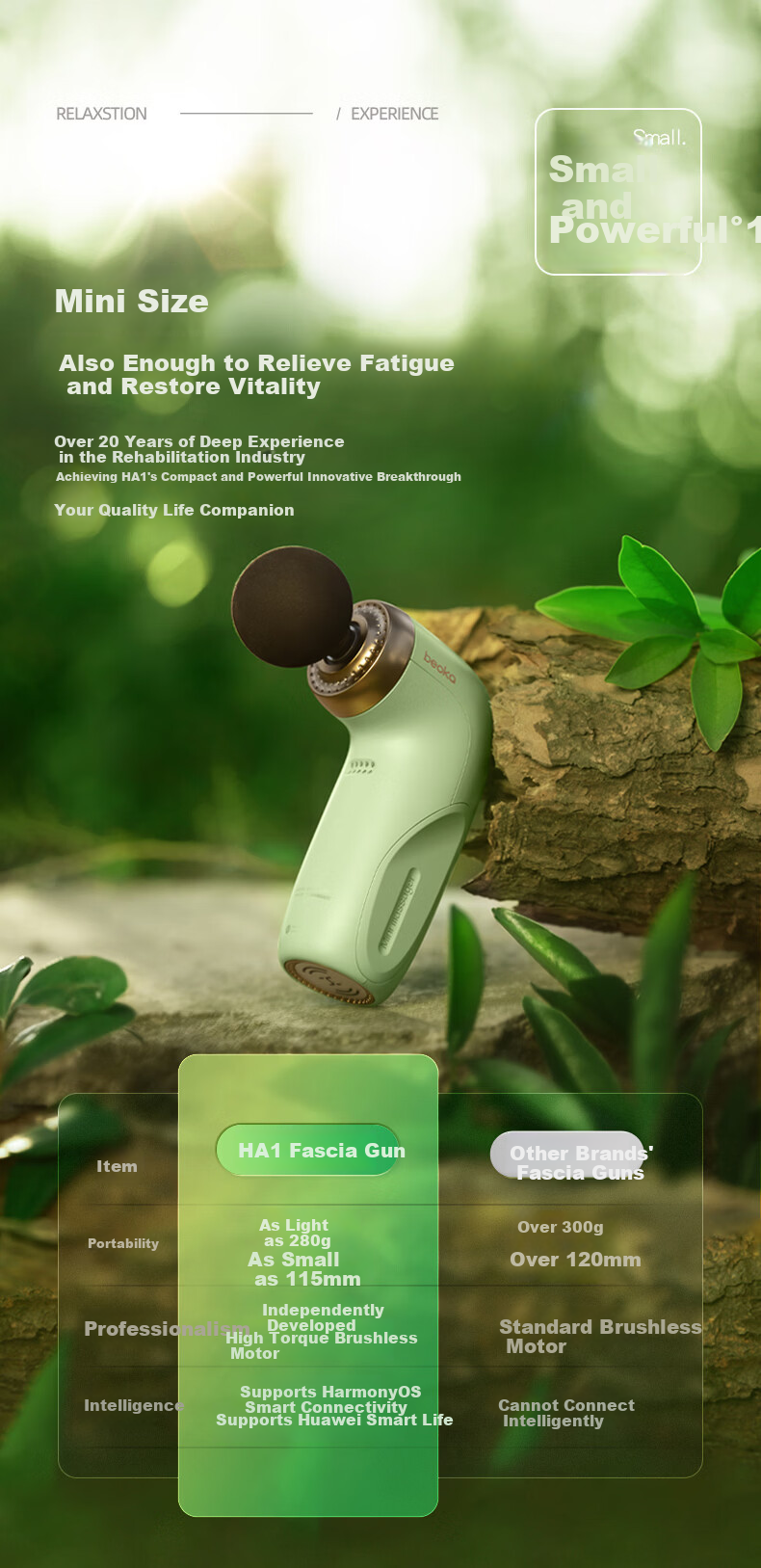 Beoka Ultra-Mini Massage Gun HA1, Muscle Relaxation Massager, Mini Massage Gun, Neck Massager, Gift for Women And Mothers on Mother's Day - Cream Latte 4
