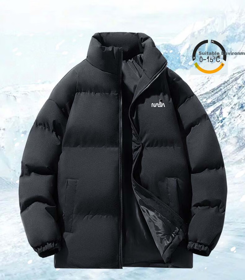 NASA MARVEL Men's Cotton Padded Jacket Winter Thick Warm Casual Trendy Couple's Coat 5