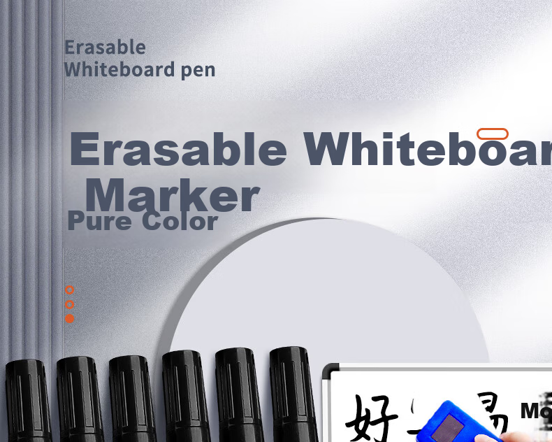Licao Non-Toxic Erasable Whiteboard Markers for Kids Magnetic Colorful Whiteboard Markers Easy Erase Blackboard Markers Watercolor Erasable Markers with Magnetic Eraser Tips, 8 Colors Set 1