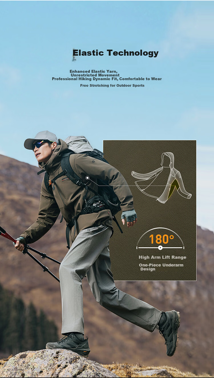 NORTHLAND 【Gangren 3】Men's Softshell Jacket 2026 New Outdoor Three-Proof Wear-Resistant Hiking Mountaineering Softshell Coat 8