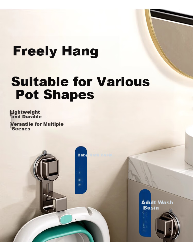 Xinpei Stainless Steel Wall-Mounted Hook for Bathroom Sink, No Drilling Required, Storage Rack for Washbasin And Bathtub 13