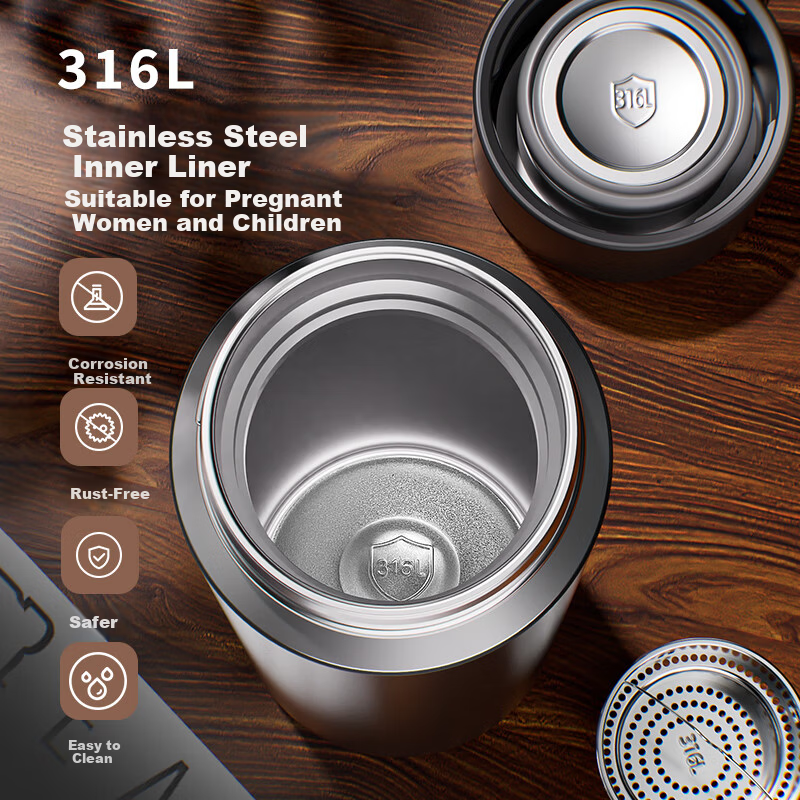 Fuguang Student Insulated Bottle 316L Stainless Steel Water Cup Unisex Business Student High-Value Portable Tea Cup