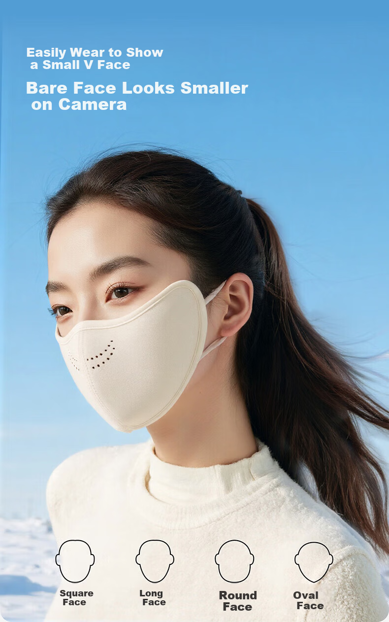 BWNK Thermal Face Mask Winter Cycling Full Face Cover Breathable Cold Protection Gray 6