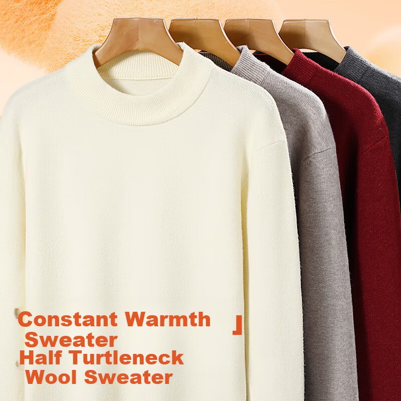 JEEP SPIRIT 2025 Winter New Warm Knitted Sweater Men's Business High-End Casual Mid-Young Luxury Wool Sweater