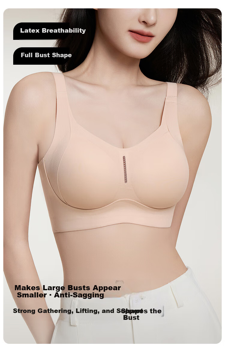 GRACEWELL Seamless Large Bust Minimizing Lift Support Wireless Push-Up Sports Bra Thin 2