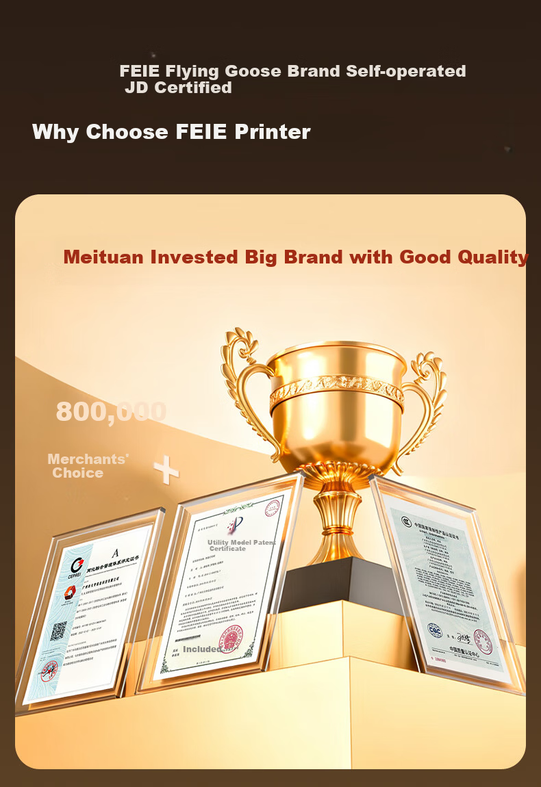 Fei Goose [Supports JD Takeout] Fully Automatic Order Receiving and Printing All-in-One 58mm Thermal Cloud Printer for Meituan and Ele.me Kitchen Front Desk 2