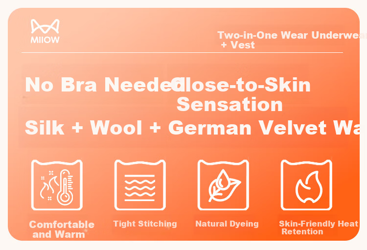MiiOW Thermal Fleece Heated Warm Vest Women's Lace Padded Bra Tank Top Black 1