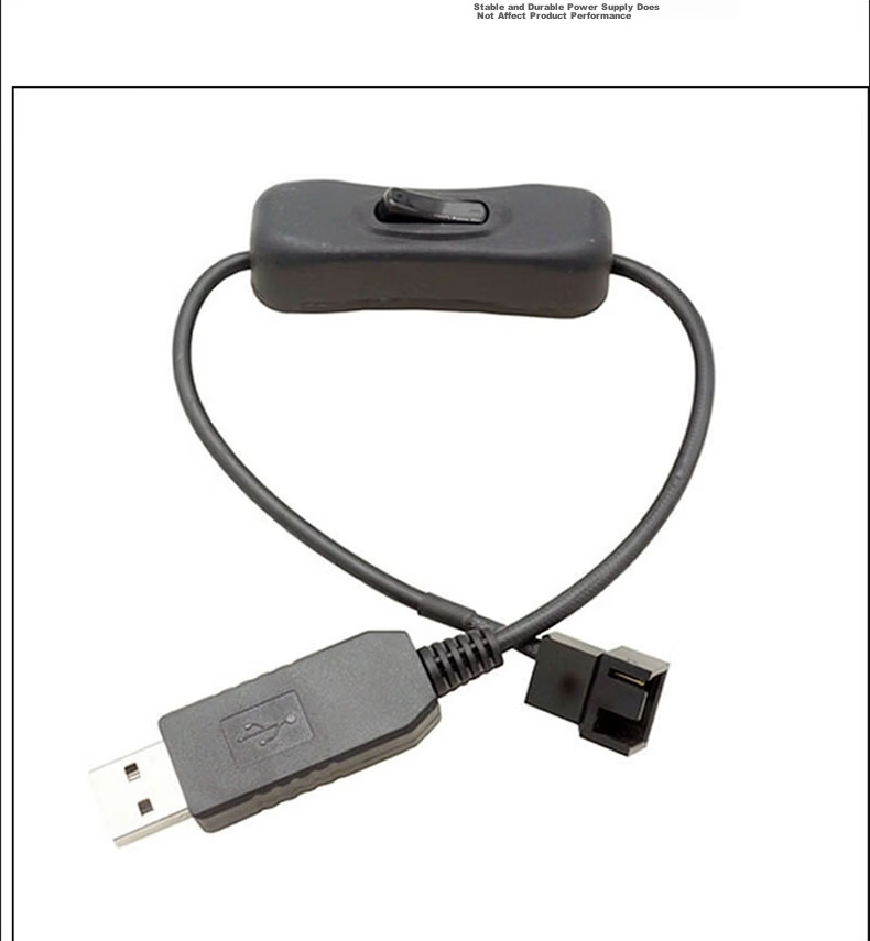 LianTuo PC Case Fan Power Cable D-Type Large 4P to Small 4Pin Desktop Computer Fan Adapter IDE Large 4P to Small 3Pin Cooler Fan Extension Cable 27cm 2