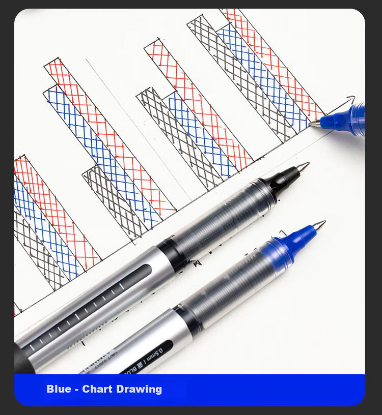 JD Jingdong Jingzao Direct Liquid Rollerball Pen Mixed Colors (9 Black, 2 Red, 1 Blue) 0.5mm 12-Pack Signature Pen Water-Based Quick-Dry Exam Pen JD1060 9