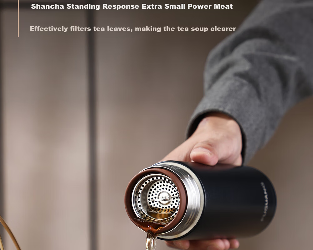 Fuguang Insulated Water Bottle Tea Cup for Men and Women Business Gift Large Capacity Purple Clay Cup 408mL 11