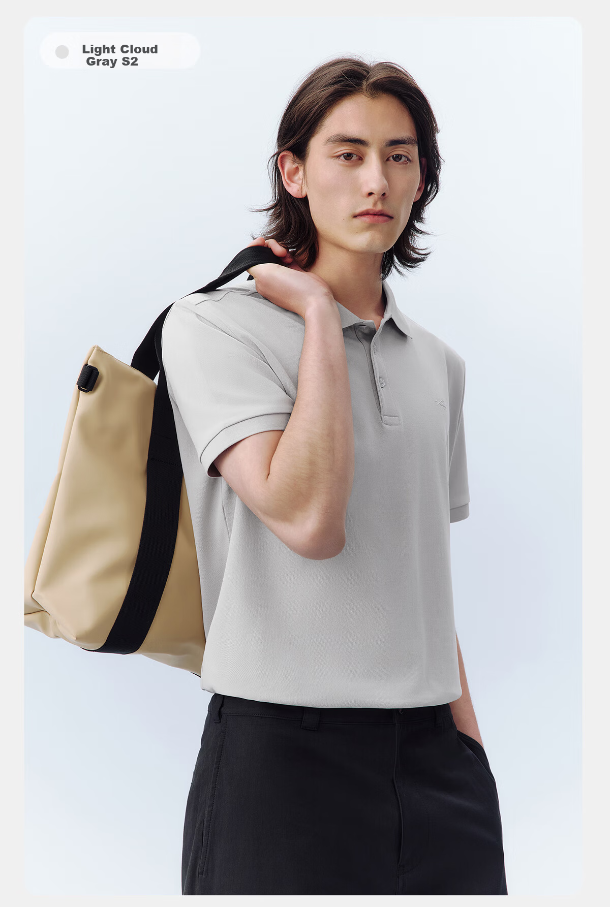 Hodo Ice Cream Polo Shirt Men Summer Ice Silk Cotton Cool Quick-Dry Short Sleeve T-Shirt Dad Style 10