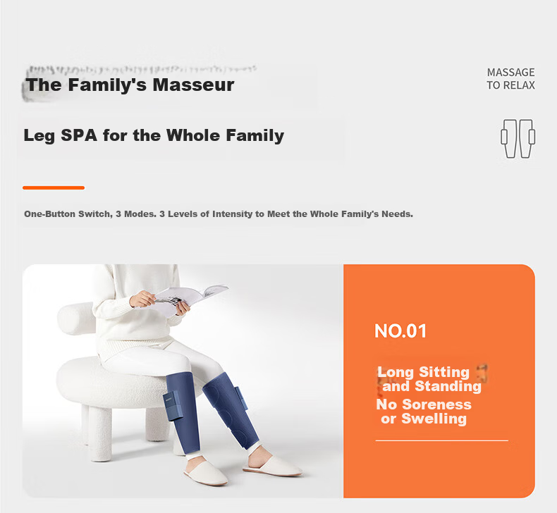 Kepufi Air Pressure Leg Massager Automatic Kneading Thigh and Calf Muscle Relaxation Circulation Recovery Boots Full Body Mother's Day Practical Birthday Gift L12 14