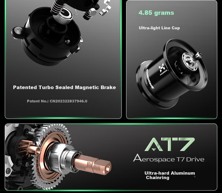 HISTAR Emerald Shadow Carbon Fiber Spinning Reel Lightweight Fishing Reel for Long Casting Lure Fishing 3
