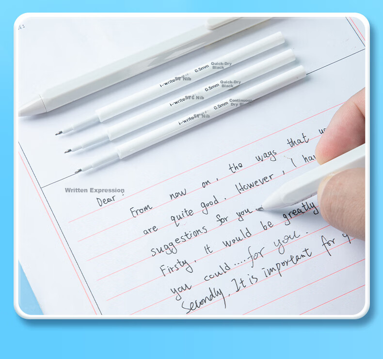 M&G Stationery 0.5mm Black Retractable Gel Pen Refills Quick-Dry ST Tip High-Capacity Refills i-Write Exam Special Refills 30 Pieces/Barrel 26A2A 8