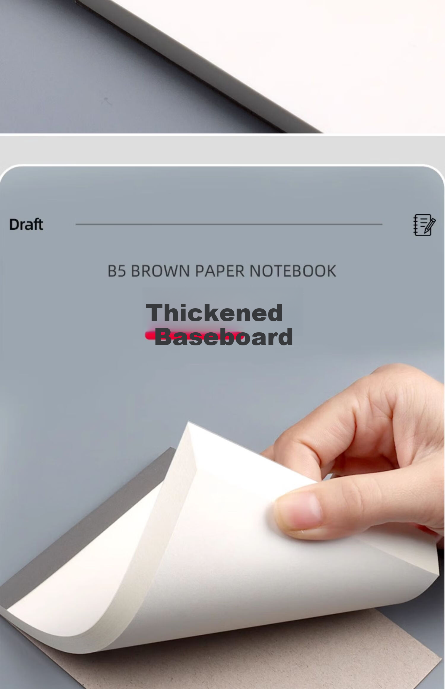 M&G A6 Kraft Paper Notebook Blank PP 70 Sheets 5-Pack GA6760D 8