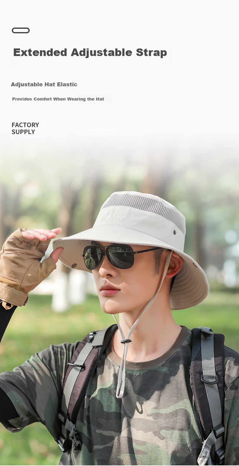 XUEXIMAN Men's Outdoor Fisherman Hat Foldable Sun Hat Fishing Cap for Men 4