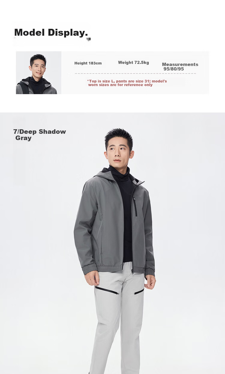 Giordano Men's Windproof Jacket Autumn Winter New Outdoor Water-Repellent Multi-Pocket Hooded Softshell Coat 01075705 12