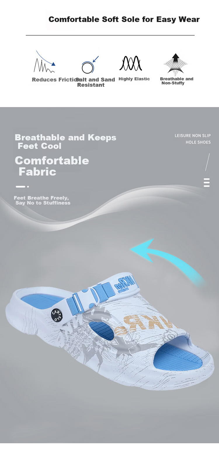 CARTELO Men's Summer Dual-Use Breathable Beach Slippers Sports Casual Soft Sole Sandals 1