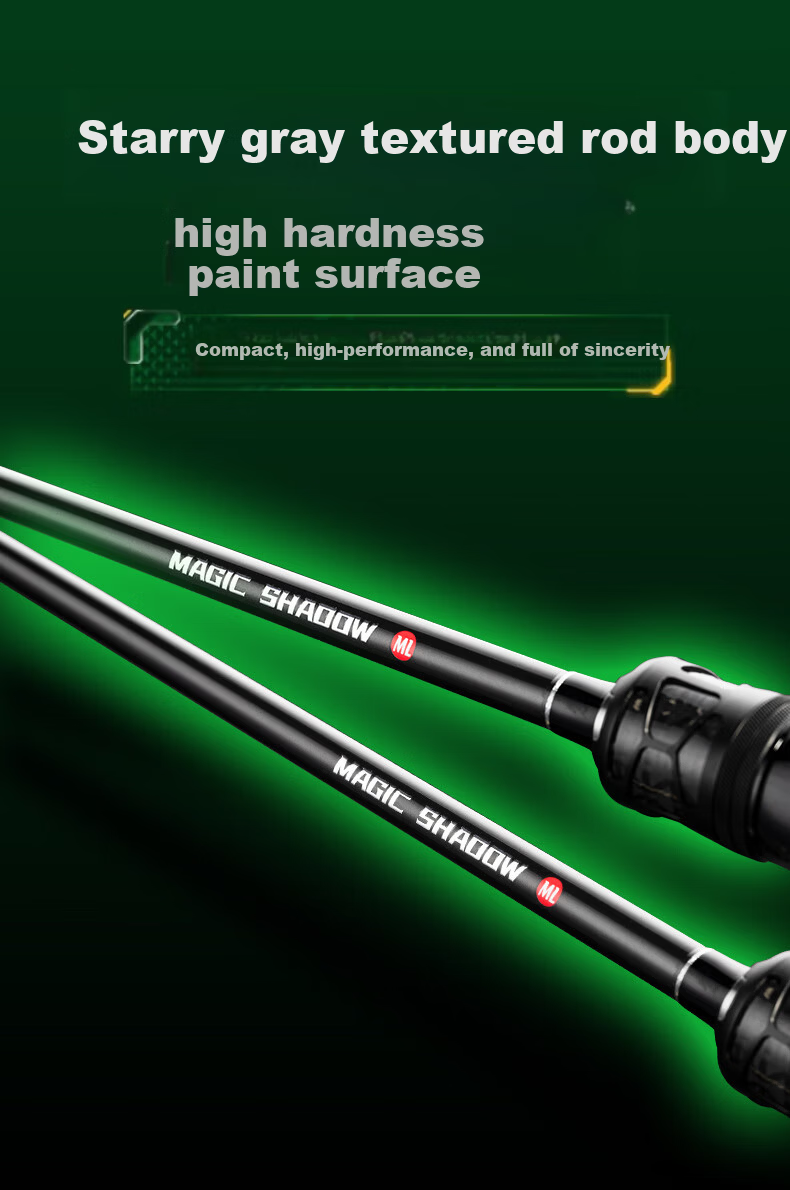 Witcher 2.28m Straight Handle Shadow ML Versatile Lure Fishing Rod Long Cast Bass Pike Fishing Pole Tackle 6