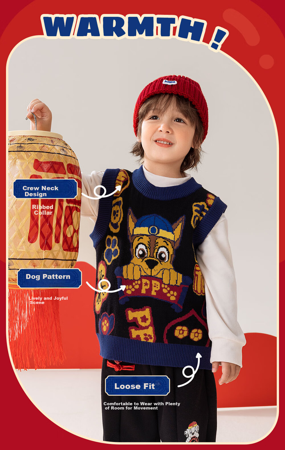 PAW PATROL Kids Vest Sweater New Year Autumn Winter Round Neck Knit Vest Boys Girls Outerwear Green 120 5