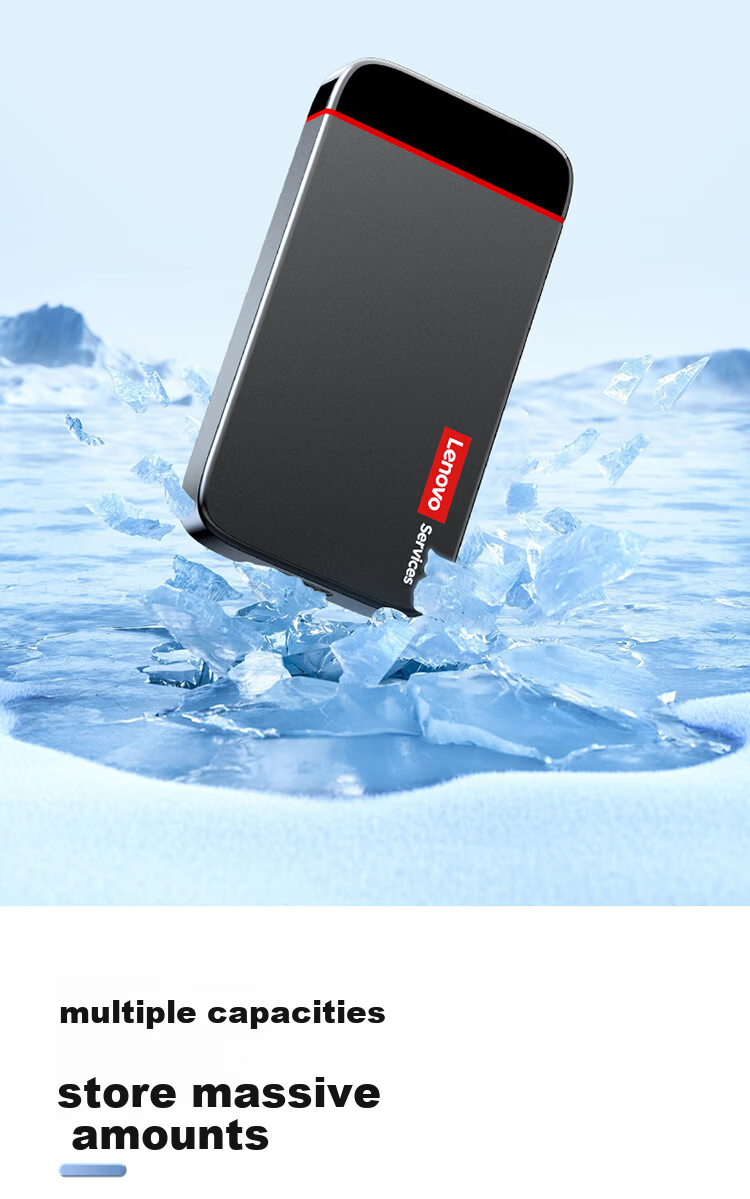 Lenovo 512GB Portable SSD USB 3.2 High-Speed 500MB/s T500 Series Compact External Hard Drive Nationwide Warranty 7
