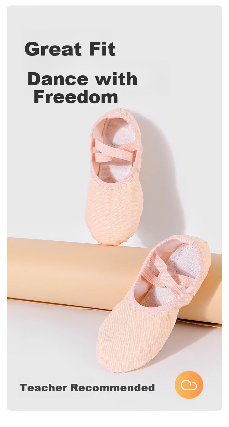Zhiyouban Adult Dance Shoes, Ballet Professional Practice Shoes for Women, Soft-Soled Slip-On Children's Dancing White Body-Shaping Cat Paw Shoes 4