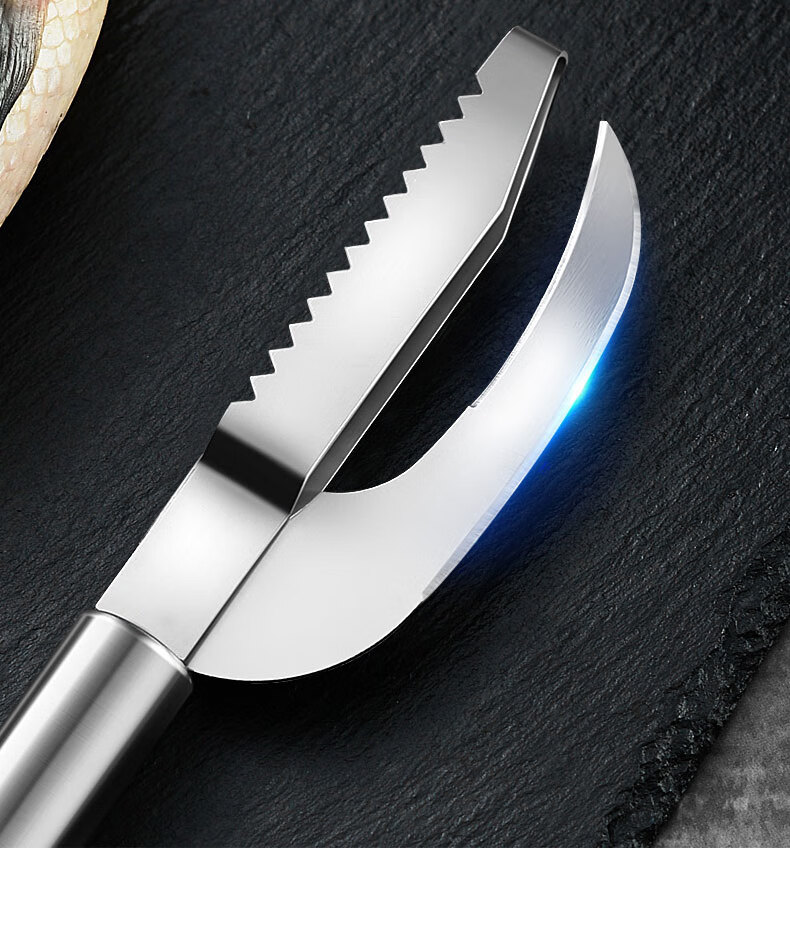 Dipuer 304 Stainless Steel Fish Scale Remover Tool, Fish Scale Scraper, Fish Scale Removal Tool, Fish Scale Brush, Household Multi-Functional Fish Cleaning Knife 11