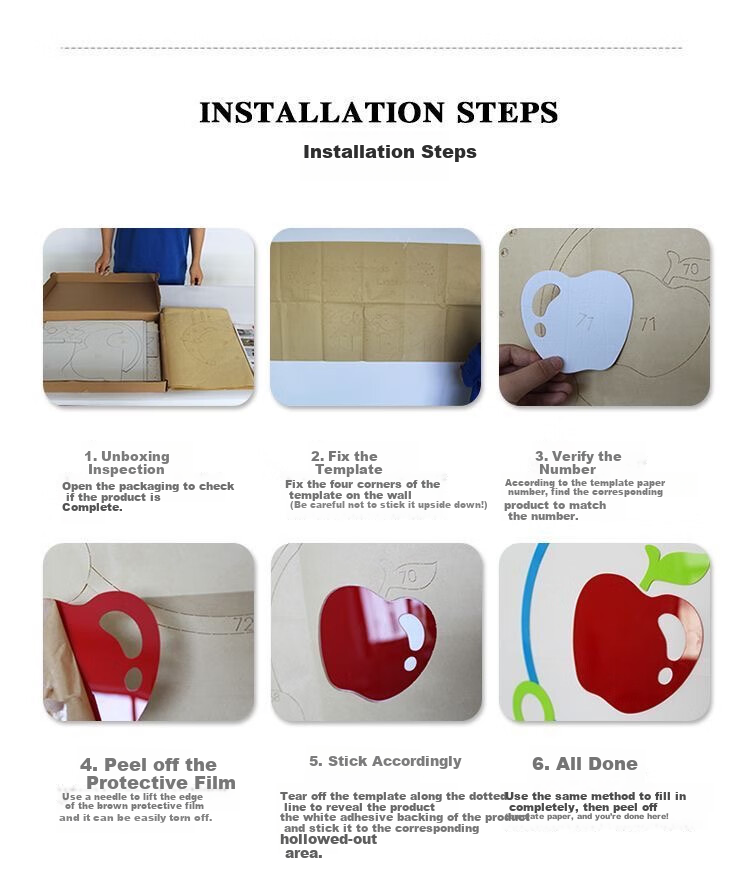 Yiju Changning Acrylic 3D Cultural Wall Sticker Inspirational Slogan for Classroom Library 100*98cm 7