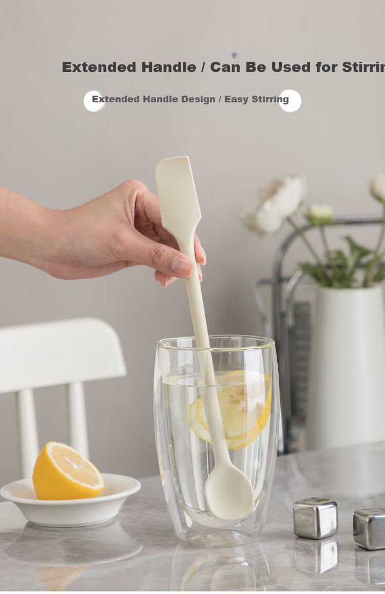Banwu Life Silicone Spoon Silicone Scraper Long Handle Coffee Stirring Spoon Jam Spatula Butter Spreader Food Grade Baking Silicone Spatula 9