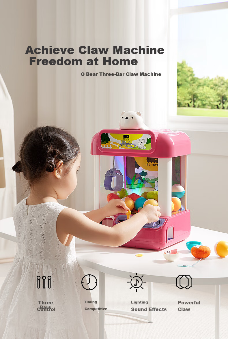 Babycare Fun Claw Machine Toy for Kids 3-6 Years Old Plush Doll Capsule Toy Gift for Boys and Girls - Blue 1