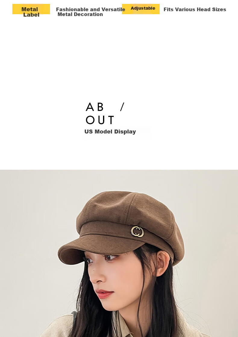 XUEXIMAN Women's Beret Korean Style British Vintage Versatile Face-Slimming Octagonal Painter Duckbill Cap 5