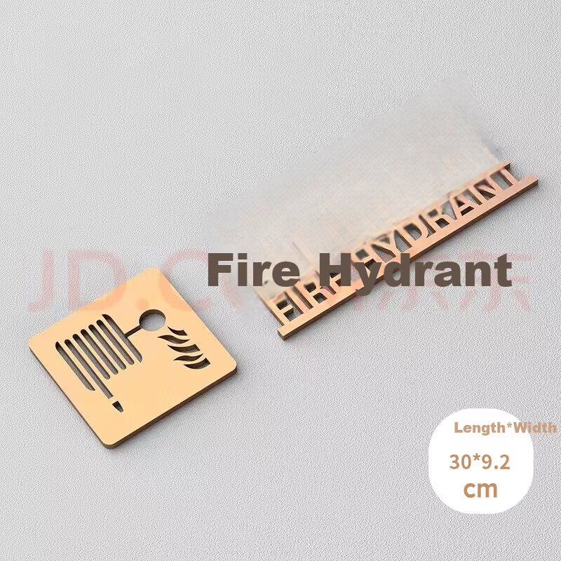 Yiju Changning Fire Hydrant Safety Sign Fire Hydrant Box Warning Sign Acrylic Self-Adhesive 30x9.2cm