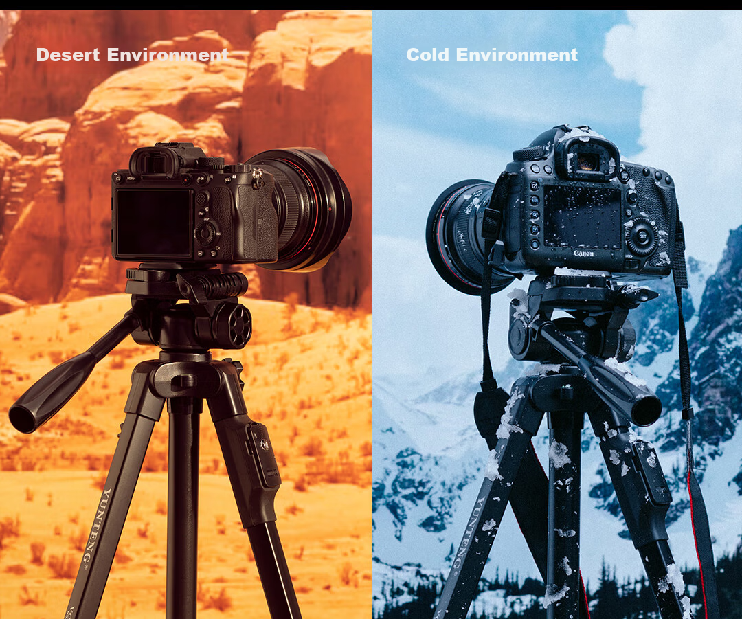 YUNTENG 860 Professional Tripod with Spiked Feet, Hydraulic Head for DSLR, Mirrorless Camera, Camcorder, Smartphone, Vlog Video Shooting, Live Streaming, Outdoor Travel Photography Stand 33