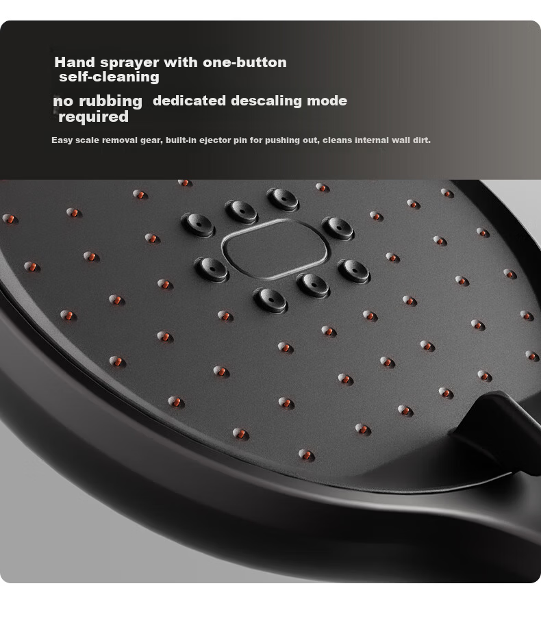 SUPOR Shower Set B300 Integrated All-Copper Top Spray Handheld Automatic Descaling Pressurized Bathroom Gunmetal Gray 6