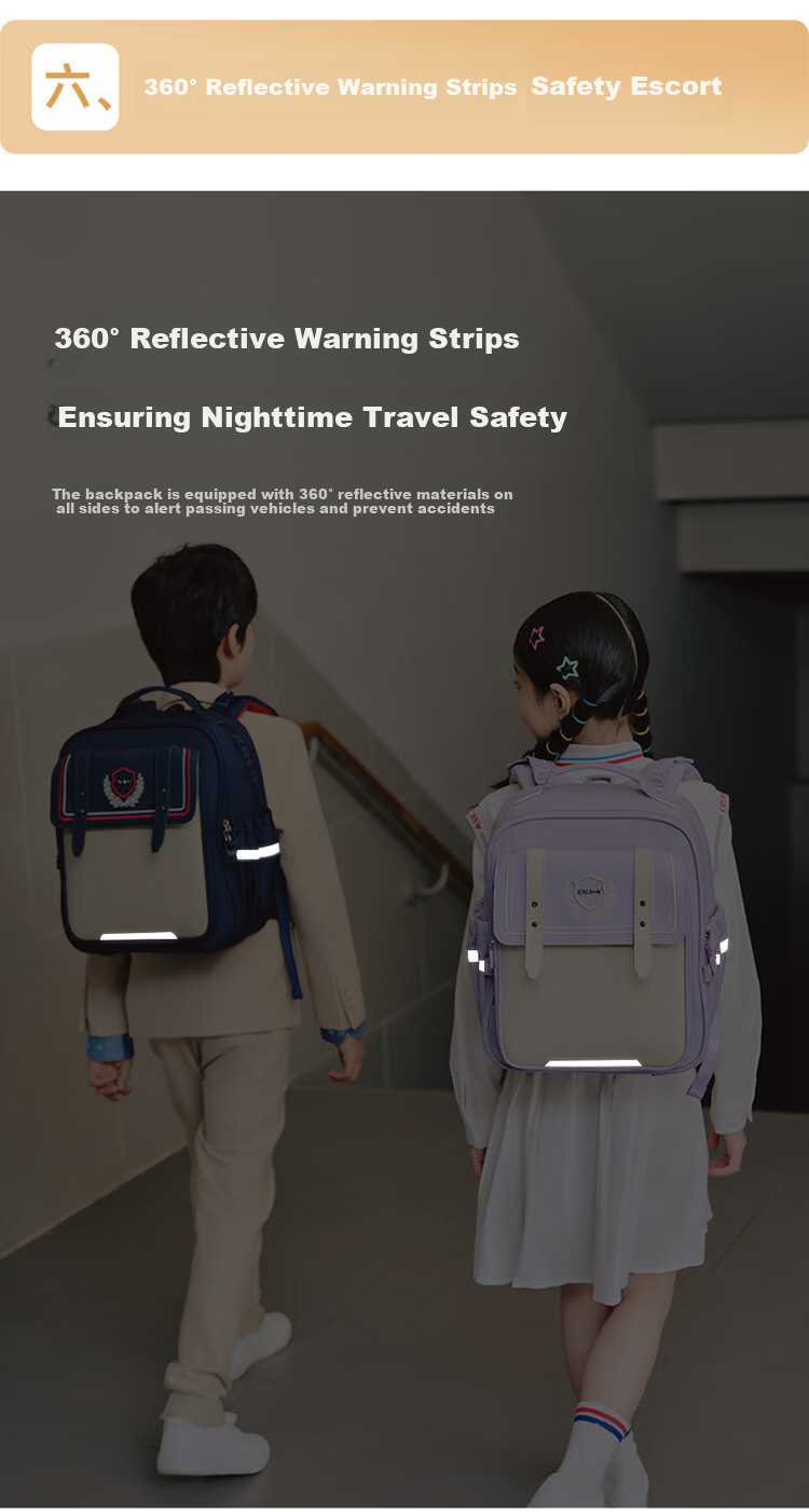 Kala Sheep Cloud Backpack ProMax Elementary School Students Grades 1-3-6 Children's 8D Load-Reducing Anti-Drop Spine Protection Lightweight Backpack 14