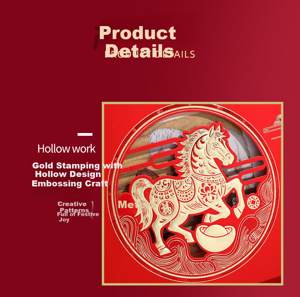 Langjie 2026 Desk Calendar Red Horse Year Monthly Large Grid Writing Planner Office Desktop Calendar Customizable 13