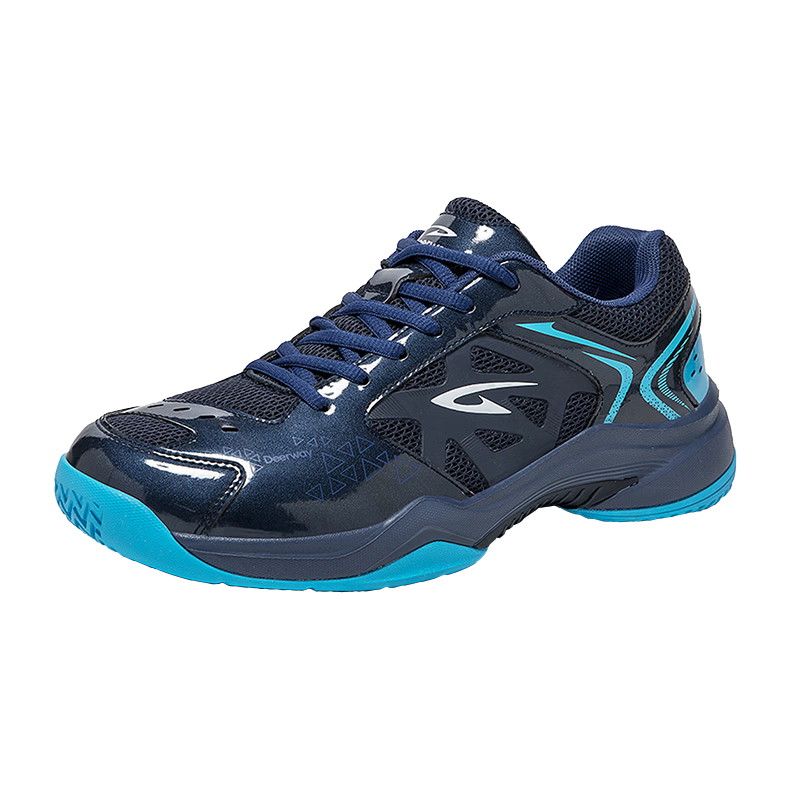DEERWAY Unisex Badminton Shoes Casual Training Sports Lightweight Soft Sole Breathable Navy Blue Size 39