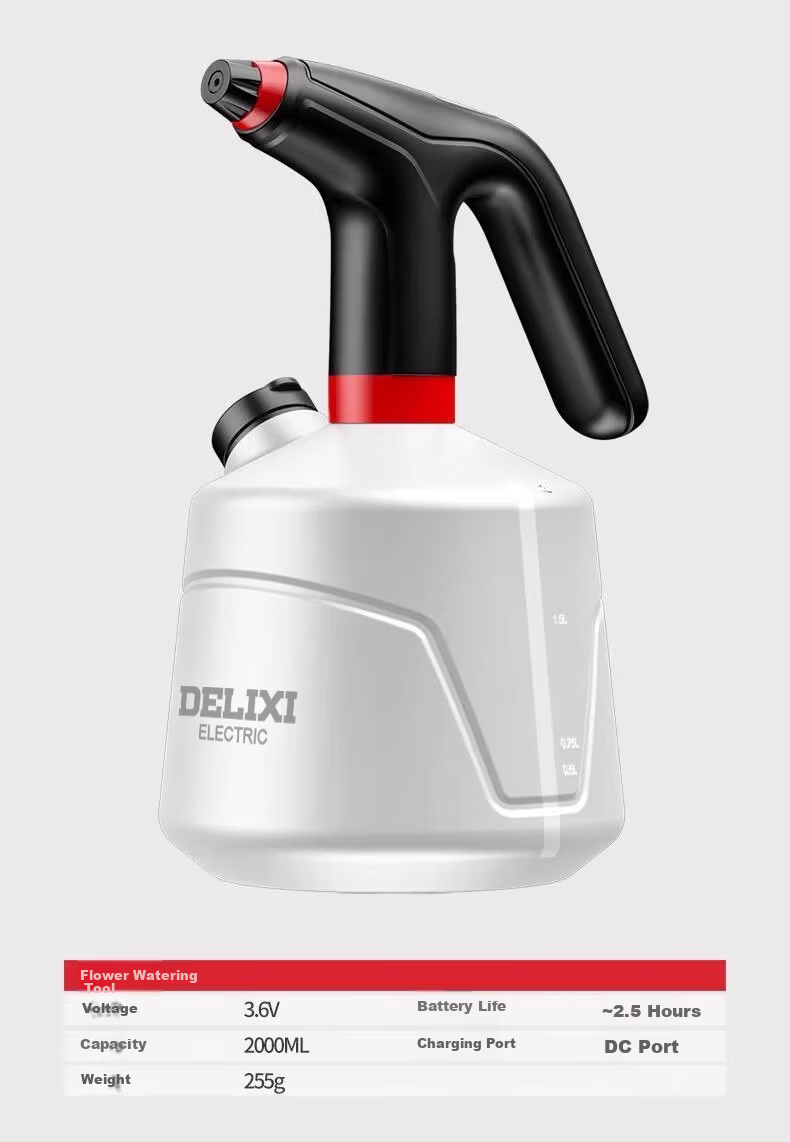 DELIXI ELECTRIC Electric Spray Watering Can Succulent Mist Sprayer Household Small Sprayer for Pesticide and Disinfection 25