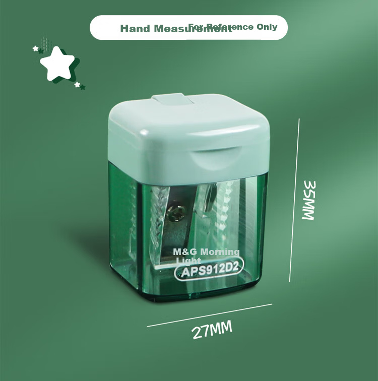 M&G Large-Aperture Pencil Sharpener with Five Adjustable Thickness Settings, Thick Handle, High-Capacity Hand-Cranked Sharpener, Random Color, APS906H5 6