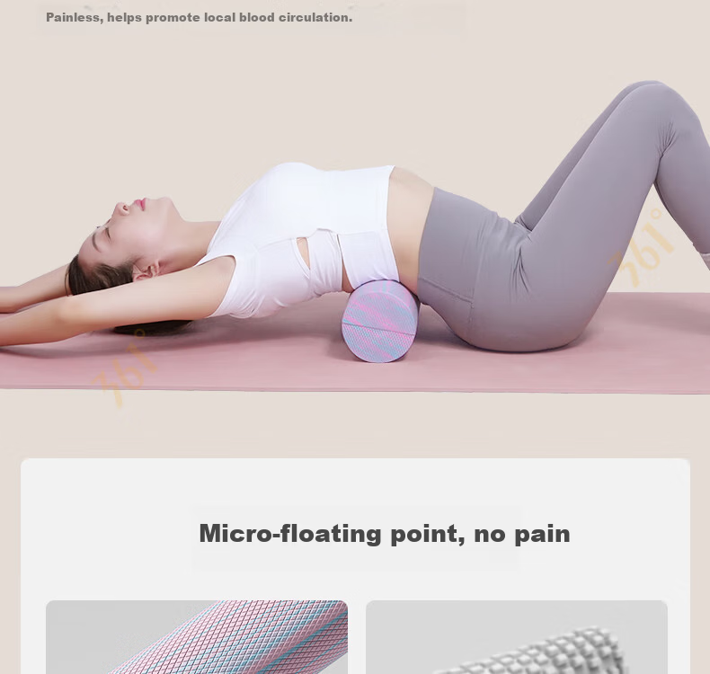 361° Solid Wolf Tooth Foam Roller Floating Point Muscle Relaxation Professional Roller Leg Massage Yoga Fitness 4