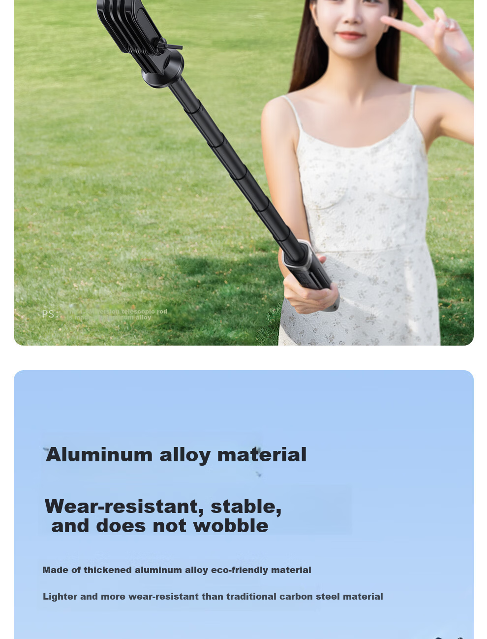 Xiaotian Mobile Phone Teleprompter Stand Live Streaming Tripod Portable Selfie Stick Floor Outdoor Selfie Tool Handheld Universal Vlog Shooting Phone Holder 12